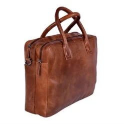 DSTRCT Fletcher Street Business Laptoptas 15.6'' Cognac -Tas Promotie Winkel 016120 30 3