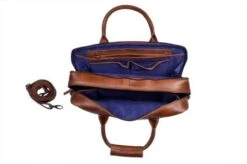 DSTRCT Fletcher Street Business Laptoptas 17'' Cognac -Tas Promotie Winkel 016420 30 4 1