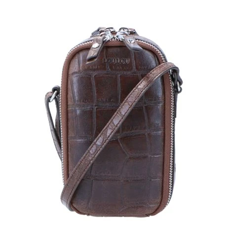 LouLou Essentiels Vintage Croco Mobilebag Cacao 1 LouLou Essentiels Vintage Croco Mobilebag Cacao
