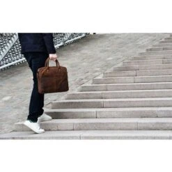 DSTRCT Wall Street Business Laptoptas 15.4'' Cognac -Tas Promotie Winkel 076020 20 6 2