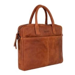 DSTRCT Wall Street Business Laptoptas 15.4'' Cognac -Tas Promotie Winkel 076020 30 3