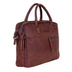 DSTRCT Wall Street Business Laptoptas 15.4'' Double Brown -Tas Promotie Winkel 076120 20 3