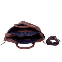 DSTRCT Wall Street Business Laptoptas 15.4'' Double Brown -Tas Promotie Winkel 076120 20 4