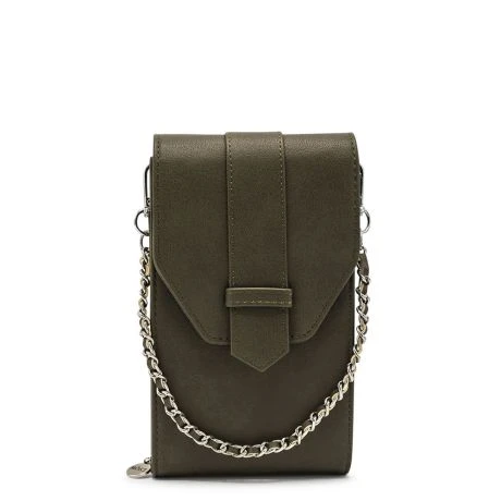 MOSZ Telefoontasje Vegan Dark Taupe Silver 1 MOSZ Telefoontasje Vegan Dark Taupe Silver