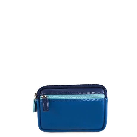 Mywalit Small Leather Double Zip Purse Portemonnee Denim 1 Mywalit Small Leather Double Zip Purse Portemonnee Denim