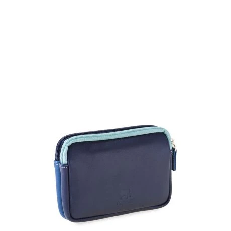 Mywalit Small Leather Double Zip Purse Portemonnee Denim 2 Mywalit Small Leather Double Zip Purse Portemonnee Denim - Afbeelding 2