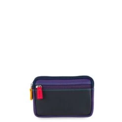 Mywalit Small Leather Double Zip Purse Portemonnee Black/ Pace