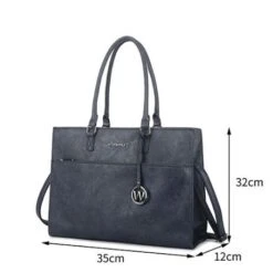 Wimona Franca Schoudertas Laptop 13.3" Dark Blue -Tas Promotie Winkel 1290 kleur donkerblauw formaat