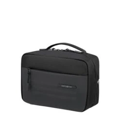 Samsonite StackD Hanging Toilet Kit Black -Tas Promotie Winkel 142789 1041 stackd toilet kit hanging front34