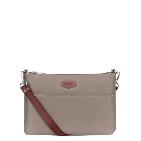 Hexagona Pop Clutch Taupe 1 Hexagona Pop Clutch Taupe