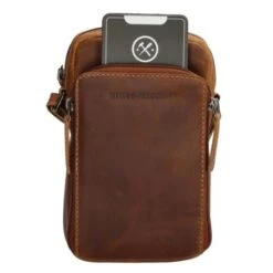 Hide & Stitches Japura Telefoontasje Cognac -Tas Promotie Winkel 18195 005 4