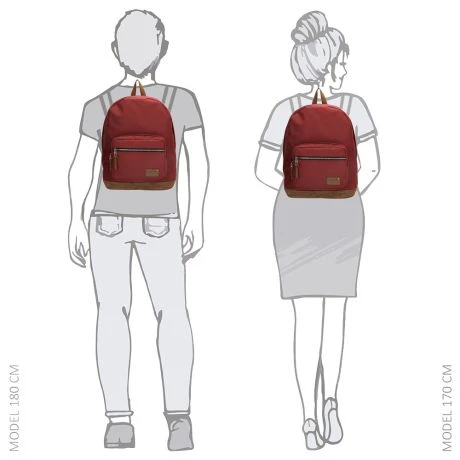 Enrico Benetti Santiago Rugtas 15" Bordeaux 5 Enrico Benetti Santiago Rugtas 15" Bordeaux - Afbeelding 5