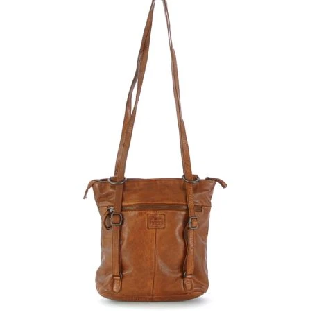 Bear Design Cow Lavato Sandy Schouder/ Rugtas Cognac 2 Bear Design Cow Lavato Sandy Schouder/ Rugtas Cognac - Afbeelding 2