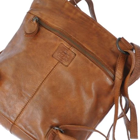 Bear Design Cow Lavato Sandy Schouder/ Rugtas Cognac 5 Bear Design Cow Lavato Sandy Schouder/ Rugtas Cognac - Afbeelding 5