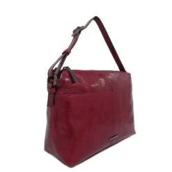 Claudio Ferrici Pelle Vecchia Flat Zipbag Large Schoudertas Red -Tas Promotie Winkel 22044 304 1