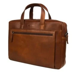 DSTRCT Premium Collection Laptopbag 17" Cognac -Tas Promotie Winkel 230430 cognac 3