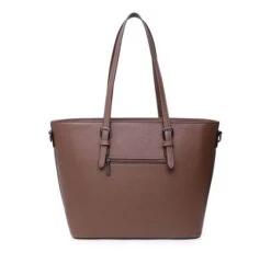 Wimona Kyara-One Schoudertas Taupe 8 Wimona Kyara-One Schoudertas Taupe -Tas Promotie Winkel 3011 kleur taupe achterkant 1