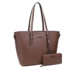 Wimona Kyara-One Schoudertas Taupe 7 Wimona Kyara-One Schoudertas Taupe -Tas Promotie Winkel 3011 kleur taupe met portemonnee