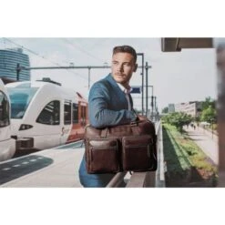 Chesterfield Misha Laptoptas 17" Brown -Tas Promotie Winkel 3491371848 misha bruin c40.103401