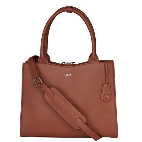Socha Diamond Leather Businessbag 10-14" Cognac 3 Socha Diamond Leather Businessbag 10-14" Cognac - Afbeelding 3