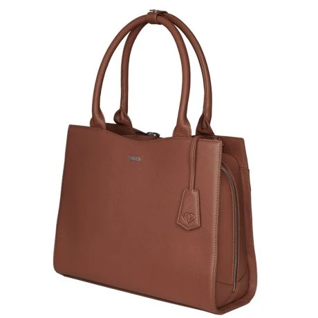 Socha Diamond Leather Businessbag 10-14" Cognac 2 Socha Diamond Leather Businessbag 10-14" Cognac - Afbeelding 2
