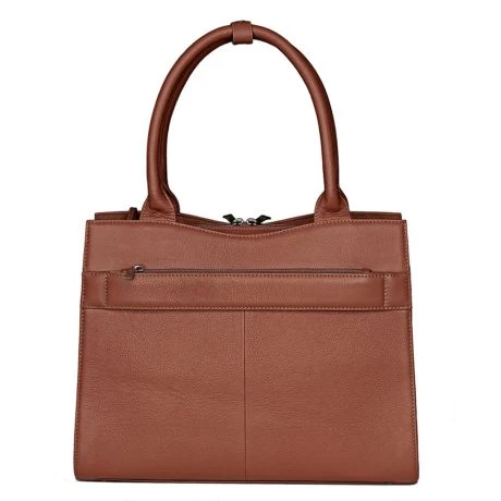 Socha Diamond Leather Businessbag 10-14" Cognac 4 Socha Diamond Leather Businessbag 10-14" Cognac - Afbeelding 4