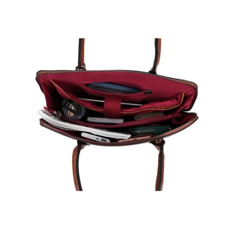 Wimona Luisa Schoudertas Croco Cognac 6 Wimona Luisa Schoudertas Croco Cognac - Afbeelding 6