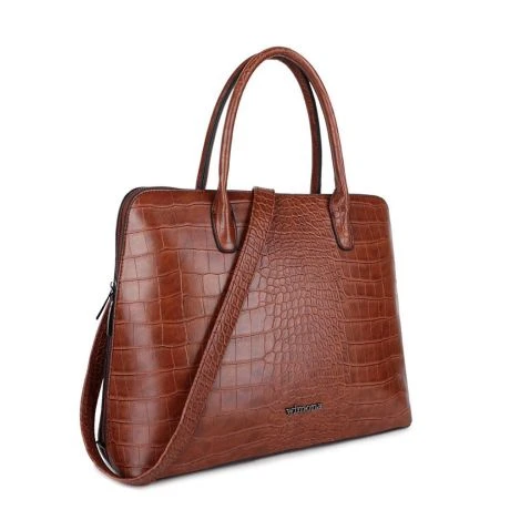 Wimona Luisa Schoudertas Croco Cognac 2 Wimona Luisa Schoudertas Croco Cognac - Afbeelding 2