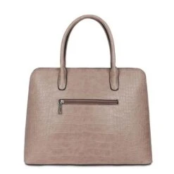 Wimona Luisa Schoudertas Croco Taupe -Tas Promotie Winkel 5004 kleur licht taupe achterkant