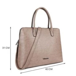 Wimona Luisa Schoudertas Croco Taupe -Tas Promotie Winkel 5004 kleur licht taupe met afmeting