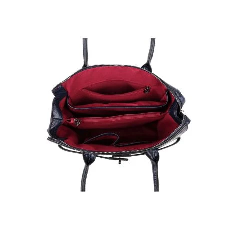 Wimona Liona Handtas Croco Navy 5 Wimona Liona Handtas Croco Navy - Afbeelding 5