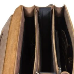 Plevier Retro Zeppelin Vintage Laptop Aktetas 3-Vaks 17.3" Brown -Tas Promotie Winkel 555 2 1