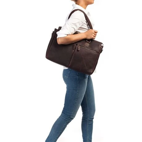 Burkely Antique Avery Dames Laptoptas 2-Zip 15.6" Brown 4 Burkely Antique Avery Dames Laptoptas 2-Zip 15.6" Brown - Afbeelding 4