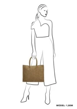 Zebra Natural Bag Lisa XL Shopper Olijfgroen -Tas Promotie Winkel 777228029 3