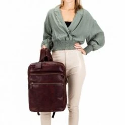Burkely Antique Avery Backpack Zip 15.6" Brown -Tas Promotie Winkel 8005364.56.20 6