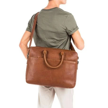 Burkely Antique Avery Laptoptas 17" Cognac 6 Burkely Antique Avery Laptoptas 17" Cognac - Afbeelding 6