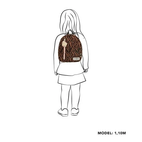 Zebra Trends Kinder Rugzak S Zebra Brown 5 Zebra Trends Kinder Rugzak S Zebra Brown - Afbeelding 5