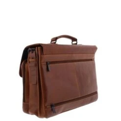 Plevier Morse Leren Aktentas 2-Vaks 15.6" Bruin 10 Plevier Morse Leren Aktentas 2-Vaks 15.6" Bruin -Tas Promotie Winkel 853 2 cognac zijkant achter