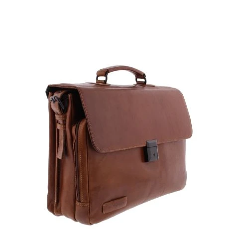 Plevier Morse Leren Aktentas 2-Vaks 15.6" Bruin 2 Plevier Morse Leren Aktentas 2-Vaks 15.6" Bruin - Afbeelding 2