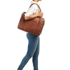 Burkely Vintage Doris Laptoptas 15.6" Schoudertas Cognac -Tas Promotie Winkel 9007000.22.24 6