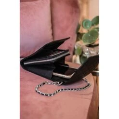 MOSZ Telefoontasje Quilted Black Brushed Silver -Tas Promotie Winkel a28c0450