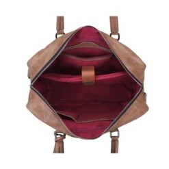 Wimona Milena Schoudertas Taupe -Tas Promotie Winkel artikelnr. 2025 kleur taupe binnenkant