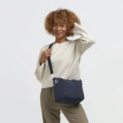 Kipling Asseni Mini Schoudertas Blue Bleu 2 -Tas Promotie Winkel asseni mini blue bleu 2 4
