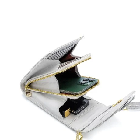 MOSZ Telefoontasje Quilted Off White Light 3 MOSZ Telefoontasje Quilted Off White Light - Afbeelding 3