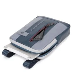 Piquadro Urban IPad 10.5"/ IPad 9.7" Crossbody Bag Black/Grey Blue -Tas Promotie Winkel ca1816ub00 grbo dett1 1