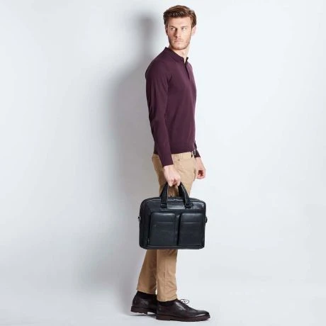 Piquadro Black Square Portfolio Computer Briefcase 15" Black 7 Piquadro Black Square Portfolio Computer Briefcase 15" Black - Afbeelding 7