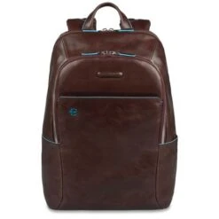 Piquadro Blue Square Computer Backpack 14" Mahogany