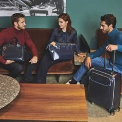 Piquadro Blue Square Double Handle Computer Portfolio Briefcase 14" Black -Tas Promotie Winkel ca3335b2 n dett6