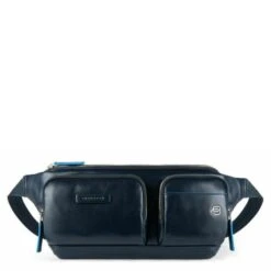 Piquadro Blue Square Bum Bag RFID Blue