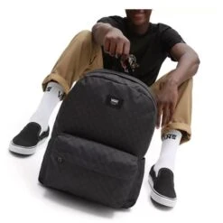 Vans Old Skool Check Rugzak Black / Charcoal -Tas Promotie Winkel check blackcharcoal 5